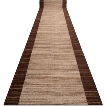 Läufer auf Gummi streifen 120 cm braun brown 120x710 cm