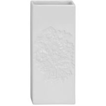 Luftbefeuchter – Keramik – Weiß mit Blumenmotiv – 8 x 3,5 x 20,5 cm