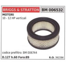 Briggs & Stratton Luftfilter für Rasenmäher 10-12 PS 132 x 80 x 64 mm 006532