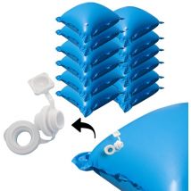 Evolution - 12 coussins de piscine d'air pour couverture hivernale avec oeillets - Set