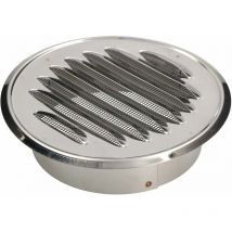 Ahlsen Lüftungsgitter - Rund - Aus Edelstahl - 100 mm - Mit Schraubflansch - Schützt vor Insekten