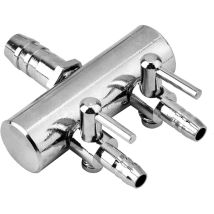 Luftverteiler Und Durchflussregler Für Aquarien Aus Edelstahl – 8 Mm Einlass, 4 Mm Auslass, Präzise, Korrosionsbeständig & Langlebig