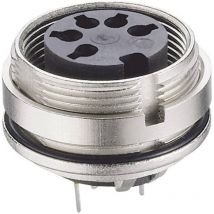 0307 08 Connettore circolare din Presa verticale Numero Poli (num): 8 Argento 1 pz. - Lumberg