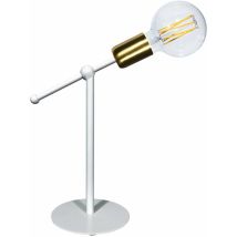 Lume 1xe27 Montatura Verniciata Bianco Oro Satinato E-energy Elvira
