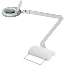Led Lupenleuchte 721X-MKIII, inkl. Tischstativ, 5 Dioptrien, grau - Lumeno