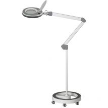 Led Lupenleuchte 851X, inkl. Rollstativ, 3 Dioptrien, grau - Lumeno
