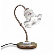 Lumetto Classico Chieti Metallo e Ceramica Nero Sfumato Rame 1 Luce E14