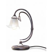 Lumetto Classico Vicenza Metallo e Ceramica Nero Sfumato Rame 1 Luce E14