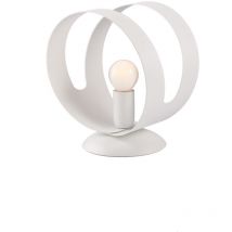 Lumetto Moderno 1 Luce Peter In Ferro Bianco Taglio Laser