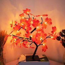 Coocheer - Lumière de feuille d'érable, feuille d'érable avec led, décoration d'automne, lumière de feuille d'érable, lumière d'arbre pour