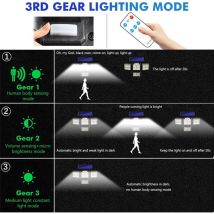 Lumière Solaire Extérieure, [333LED/3 Modes] Projecteur Solaire Extérieur Étanche Projecteur Solaire led, Angle d'éclairage 240° avec Télécommande,