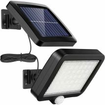 Fdc - Lumière Solaire Extérieure Avec Détecteur De Mouvement 56 Led, Lumière Solaire De Jardin Étanche Ip65 À 120 ° Avec Câble De 5 M [classe 