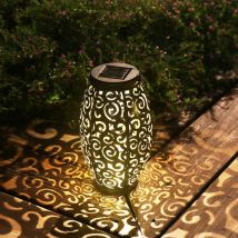 Lumière Solaire Extérieure Suspendue Lanterne Solaire Jardinage Cadeaux Jardin Poignée Extérieure Rétro Métal Étanche Patio Cour Allée Décorative