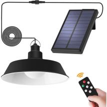 lumière suspendue solaire extérieure, lumière de cabanon solaire 3 couleurs Dimmable avec télécommande, contrôle de la lumière 6500K ampoule LED,