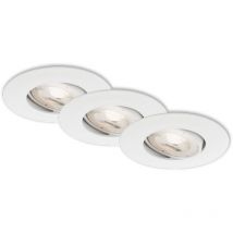 Lampe led encastrée Briloner leuchten kulana, 5 w, 460 lm, IP23, blanc, plastique, set de 3, ø 9 cm