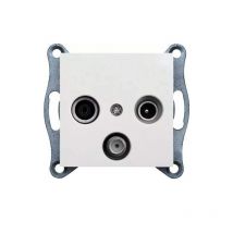 Hager - toma rtv-sat, lumina, blanco polar WL3110