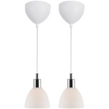 Nordlux - Suspension ray, Verrerie, Couleur Chromé, E14, H.16, IP20 / Intérieur