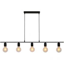 Sampa - Luminaire de plafond Lina réglable 5 ampoules métal noir compatible led