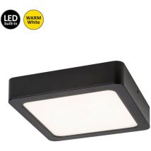 Rabalux - Plafonnier en saillie carré Shaun2 7W 3000K 670lm IP20 noir