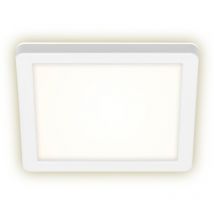Briloner - Lampe d'extérieur à led avec effet rétroéclairé leuchten frankfurt, 8 w, 1200 lm, IP44, blanc, plastique, 19 x 19 x 2,8 cm