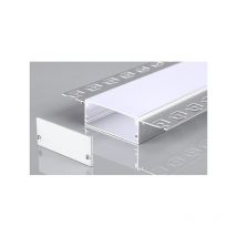 Optonica - Profilé Aluminium à enduire avec Diffuseur Blanc Largeur 96mm x h20mm x 2m