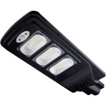 Led Solar Powered Street Light - 12W - 1200lm - Blanc du Jour 6000K - IP65 - 650x250x65mm - Noir