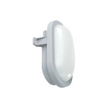Luminaire ovale led 10W 800lm avec detecteur de mouvement, gris