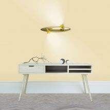 Luminaire Plafonnier Reglette acier brosse 2 Spots orientables 2 x 50 w