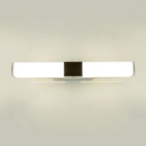 Licht-erlebnisse - led Spiegelleuchte Edelstahl 40 cm breit IP44 Chrom Weiß länglich 4100 k neutralweißes Licht 630 lm