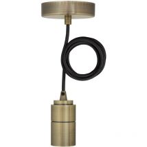 Bailey - luminaire suspendu lyon - e27 - 1.5 mètres - alu bronze 141480