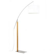 Homemaison - Lampadaire design, Lampadaire arc Rainbow Beige en Wood, Aluminor