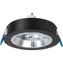 Milagro - Luminaria empotrada Redondo Negro 1xAR111 GU10