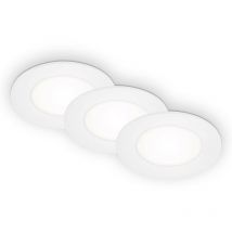Briloner - Luminaria led empotrable ø 8,6 cm 3x3W 350lm blanco