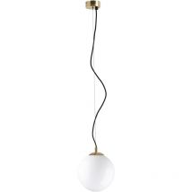 Novolux - Suspensión oxy E27 40W 200mm Cristal opalizado Oro