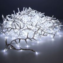 Lumineo - guirnalda led compact parpadeante exterior blanco frio 16m 500 leds cable blanco