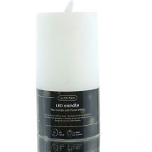 Lumineo led Wachskerze White weiß ø 7 cm Höhe 15 cm warmweiß Indoor