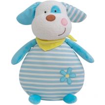 Luminou chien bleu peluche lumineuse naturelle fonctionne sans pile et 30 cm