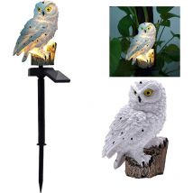 Lumière Solaire de Jardin, Forme de Chouette Lampe Solaire en Résine Imperméable à l'eau pour Paysage pour la Décoration d'éclairage de Jardin