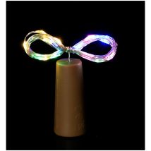 Lumières de bouteille de vin avec bouchon en liège, 8 modes d'éclairage, 20 lumières en liège à piles étanches à led, mini guirlandes lumineuses en