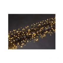 Vellight - Kuma led, guirlande lumineuse, 12 m, 1020 LEDs, blanc chaud, câble noir, intérieur et extérieur, modulateur, 24 v