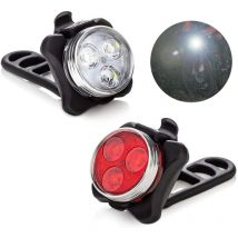 Mowze - Lumières de vélo 2 pièces usb Rechargeable lumière de vélo Super lumineux phare avant led lumière de vélo vélo feu arrière ensemble de feux
