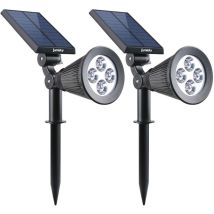 Lumi Jardin - Lot De 2 Spots Solaire Spiky W34 Blanc Chaud Ou Blanc Froid Lumisky Blanc-froid-6000k