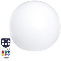Lumisky - Boule Lumineuse Sans Fil Flottante Led Multicolore Polyéthylène D30cm