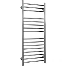 Reina Luna Straight Heated Towel Rail 1200mm H x 500mm W Stainless Steel