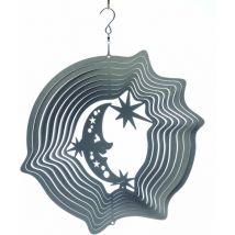 Luna e stelle, mobile a vento argento 30 cm Grande