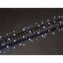 Luna led - 12 m - 160 LEDs - color blanco - cable verde - modulador - 24 v