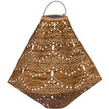 Luna Solarlaterne Pentagon mit led - Solar Gartenbeleuchtung - 300x300mm – Gold