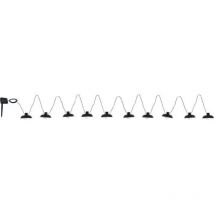 Solarlichterkette - Luna - 5 M - Schwarz - 10 Glühbirnen - 50 Lumen - Wiederaufladbar Usb