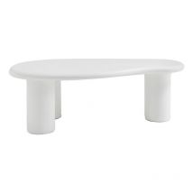 Table basse organique en fibre de ciment L120cm - Blanc - LUNA