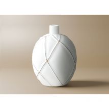 Luna - Vase boule en polyrésine blanc H25 cm luna